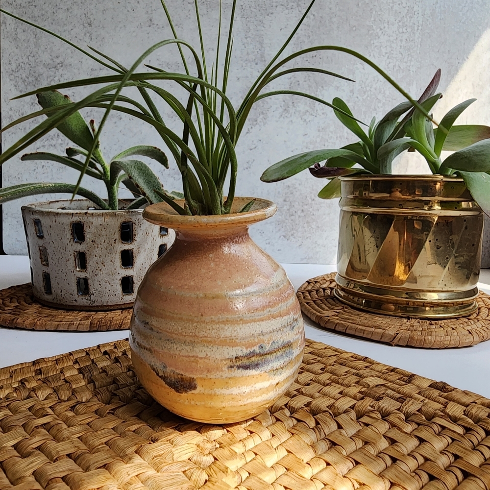 (3) vintage woven rattan rafia trivets